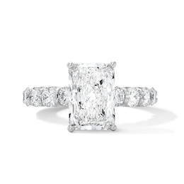 4 CT. T.W. Radiant-Cut Certified Lab-Grown Diamond Engagement Ring in 14K White Gold (F/VS2)