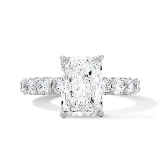 4 CT. T.w. Radiant-Cut Certified Lab-Grown Diamond Engagement Ring in 14K White Gold (F/Vs2)