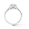 Thumbnail Image 3 of 1 CT. T.W. Oval Certified Lab-Grown Diamond Frame Engagement Ring in 14K White Gold (F/VS2)