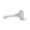 Thumbnail Image 4 of 1 CT. T.W. Oval Certified Lab-Grown Diamond Frame Engagement Ring in 14K White Gold (F/VS2)
