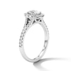 Thumbnail Image 5 of 1 CT. T.W. Oval Certified Lab-Grown Diamond Frame Engagement Ring in 14K White Gold (F/VS2)