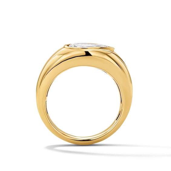 2 CT. T.w. Pear-Shaped Certified Lab-Grown Diamond East-West Solitaire Engagement Ring in 14K Gold (F/Vs2)