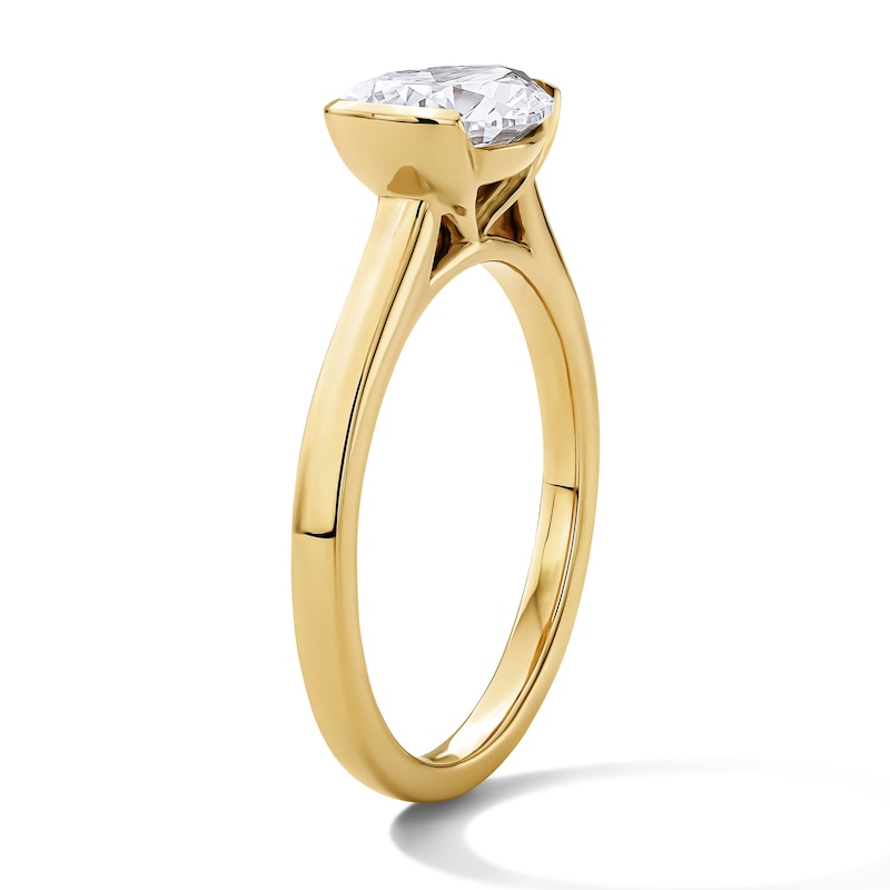 Main Image 5 of 2 CT. T.W. Pear-Shaped Certified Lab-Grown Diamond East-West Solitaire Engagement Ring in 14K Gold (F/VS2)
