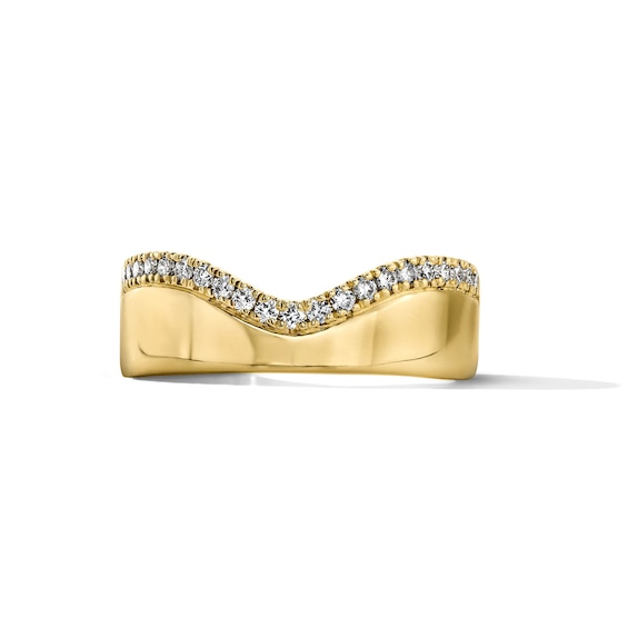 1/5 CT. T.w. Lab-Grown Diamond Contour Anniversary Ring in 14K Gold (F/Vs2)