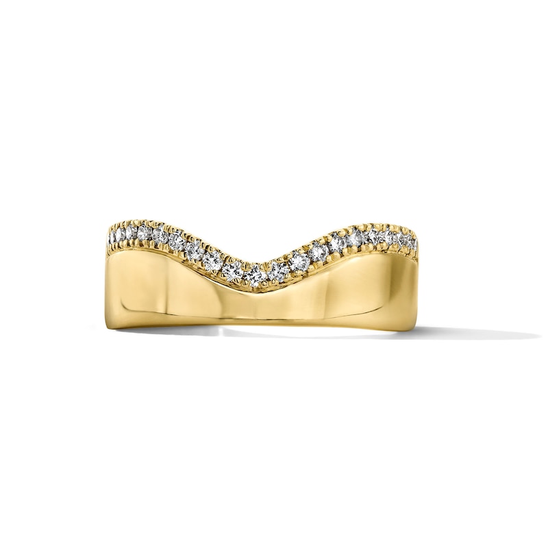 Main Image 1 of 1/5 CT. T.W. Lab-Grown Diamond Contour Anniversary Ring in 14K Gold (F/VS2)