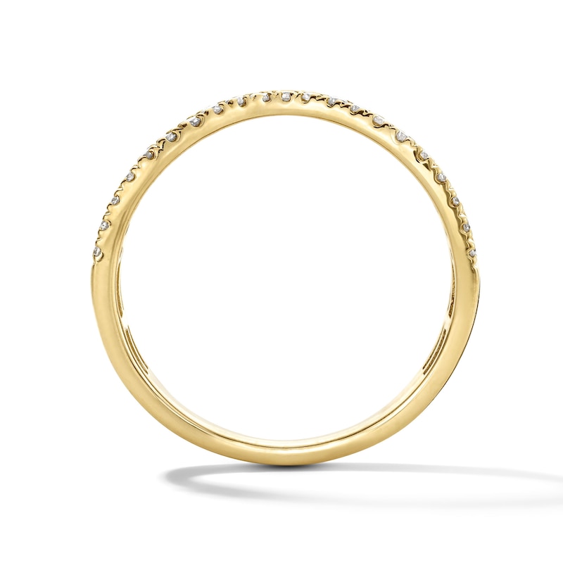 Main Image 3 of 1/5 CT. T.W. Lab-Grown Diamond Contour Anniversary Ring in 14K Gold (F/VS2)