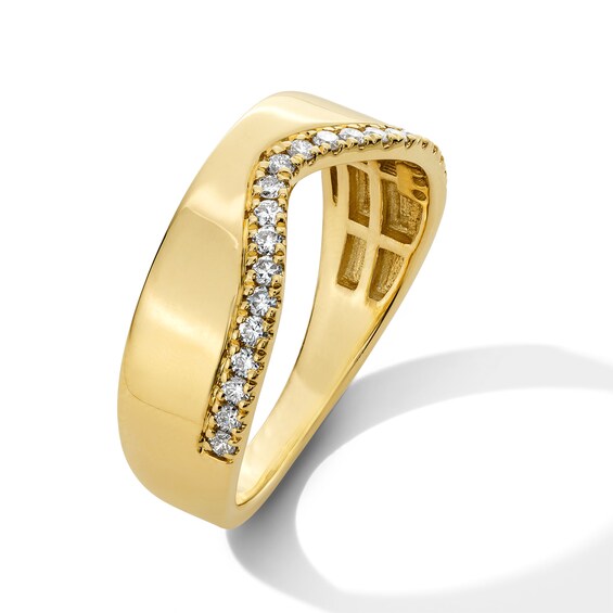 1/5 CT. T.w. Lab-Grown Diamond Contour Anniversary Ring in 14K Gold (F/Vs2)