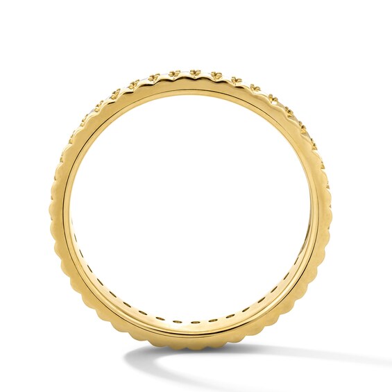 3/8 CT. T.w. Lab-Grown Diamond Ribbed Faux Stack Anniversary Ring in 14K Gold (F/Vs2)
