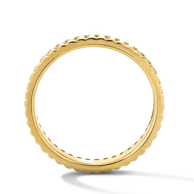 Main Image 3 of 3/8 CT. T.W. Lab-Grown Diamond Ribbed Faux Stack Anniversary Ring in 14K Gold (F/VS2)