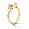 Thumbnail Image 5 of 3/4 CT. T.W. Pear-Shaped Lab-Grown Diamond Enhancer with Pavé Accents in 14K Gold (F/VS2)