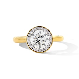 Modern Echo 1-3/4 CT. T.W. Certified Lab-Grown Diamond Frame Engagement Ring in 14K Gold (F/VS2)