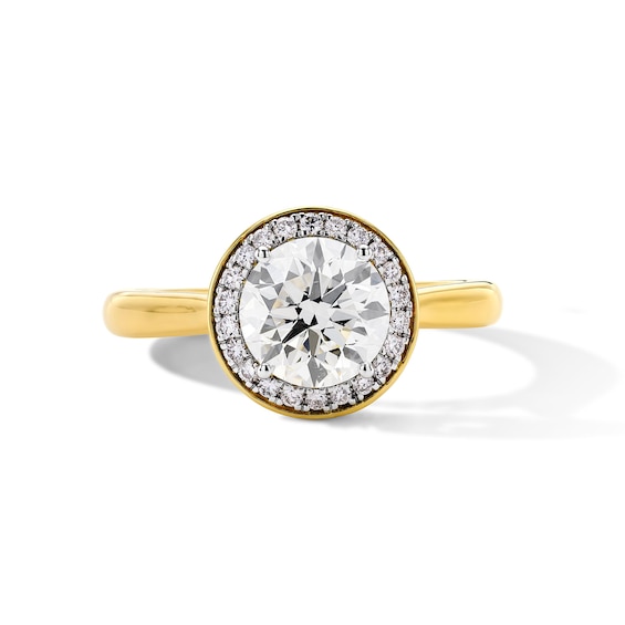 1-3/4 CT. T.w. Certified Lab-Grown Diamond Halo Engagement Ring in 14K Gold (F/Vs2)
