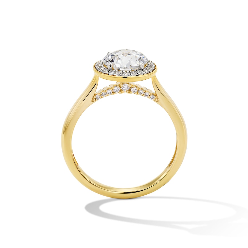 Main Image 3 of Modern Echo 1-3/4 CT. T.W. Certified Lab-Grown Diamond Frame Engagement Ring in 14K Gold (F/VS2)
