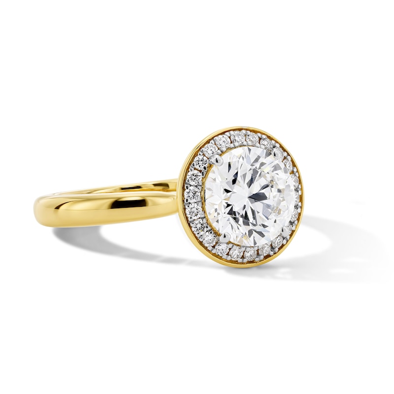Main Image 4 of Modern Echo 1-3/4 CT. T.W. Certified Lab-Grown Diamond Frame Engagement Ring in 14K Gold (F/VS2)