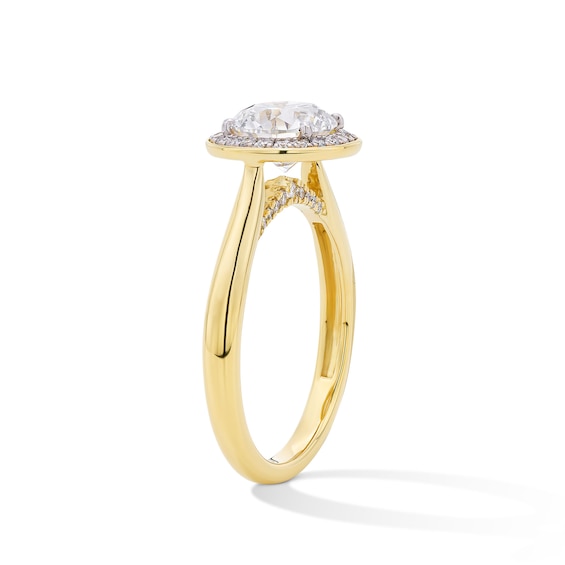 1-3/4 CT. T.w. Certified Lab-Grown Diamond Halo Engagement Ring in 14K Gold (F/Vs2)