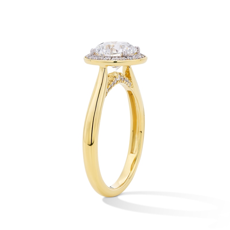 Main Image 5 of Modern Echo 1-3/4 CT. T.W. Certified Lab-Grown Diamond Frame Engagement Ring in 14K Gold (F/VS2)