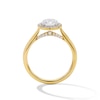 Thumbnail Image 3 of Modern Echo 1-3/4 CT. T.W. Oval Certified Lab-Grown Diamond Frame Engagement Ring in 14K Gold (F/VS2)