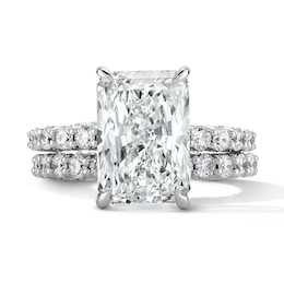 Vera Wang Love Collection 7-1/4 CT. T.W. Radiant-Cut Certified Lab-Grown Diamond Bridal Set in 14K White Gold (F/VS2)