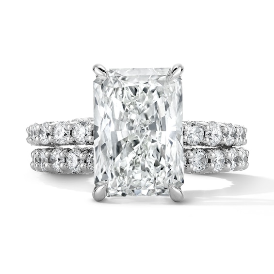 Vera Wang Love Collection 7-1/4 CT. T.w. Radiant-Cut Certified Lab-Grown Diamond Bridal Set in 14K White Gold (F/Vs2)