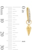 Thumbnail Image 3 of 1/6 CT. T.W. Lab-Grown Diamond Kite Dangle Hoop Earrings in 10K Gold (F/VS2)