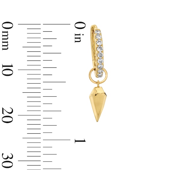 1/6 CT. T.w. Lab-Grown Diamond Kite Dangle Hoop Earrings in 10K Gold (F/Vs2)