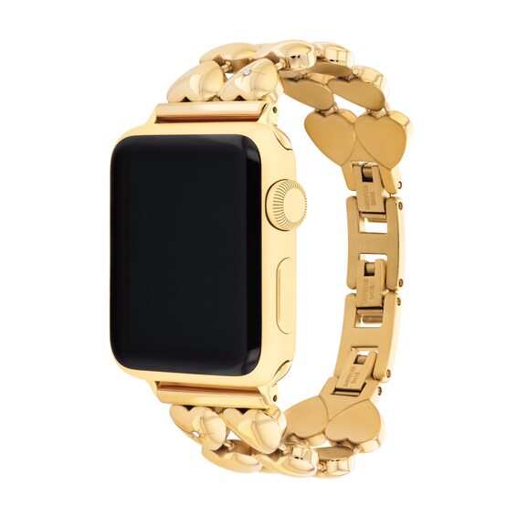 Ladies' Coach Apple Watch Straps Interchangeable Replacement Heart-Link Band (Model: 14700336)