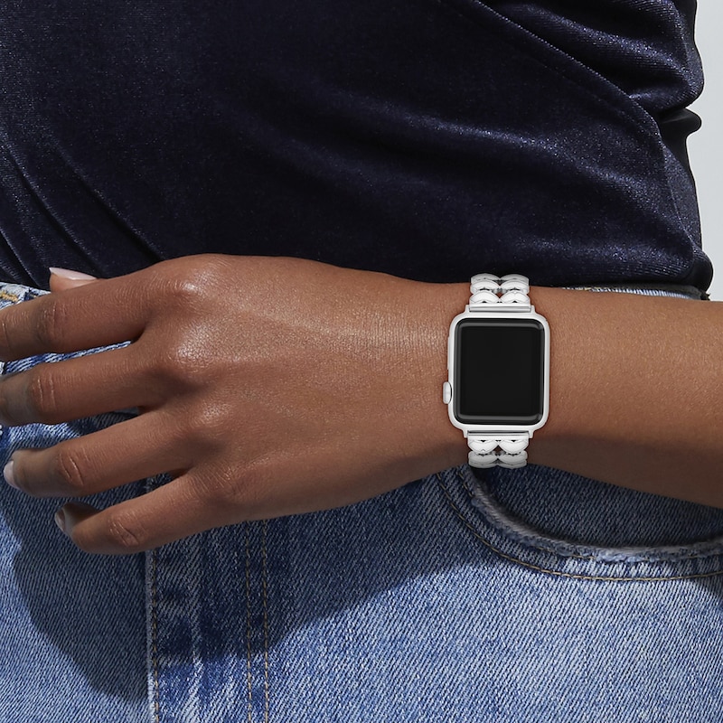 Main Image 4 of Ladies' Coach Apple Watch Straps Interchangeable Replacement Heart-Link Band (Model: 14700335)