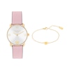 Thumbnail Image 1 of Ladies' Coach Elliot Gold-Tone IP Stainless Steel Watch Set with Pink Leather Strap (Model: 14000137)
