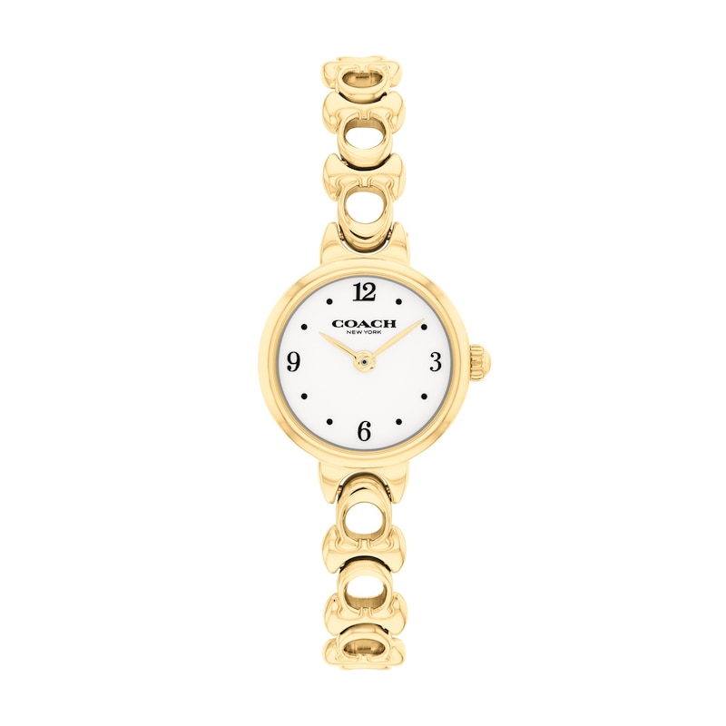 Main Image 1 of Ladies' Coach Iris Gold-Tone IP Stainless Steel Watch with Chalk Dial (Model: 14504650-T)