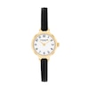Thumbnail Image 1 of Ladies' Coach Iris Gold-Tone IP Stainless Steel Watch with Chalk Dial and Black Leather Strap (Model: 14504654-T)