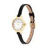 Thumbnail Image 2 of Ladies' Coach Iris Gold-Tone IP Stainless Steel Watch with Chalk Dial and Black Leather Strap (Model: 14504654-T)