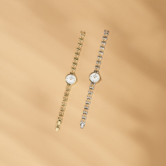 Ladies' Coach Iris Two-Tone Stainless Steel Watch with Chalk Dial (Model: 14504653-T)