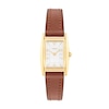 Thumbnail Image 1 of Ladies' Coach Reese Gold-Tone IP Stainless Steel Watch with White Dial and Brown Leather Strap (Model: 14504643)