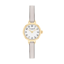 Ladies Coach Iris Gold-Tone IP Stainless Steel Watch with Chalk Dial (Model: 14504655-T)