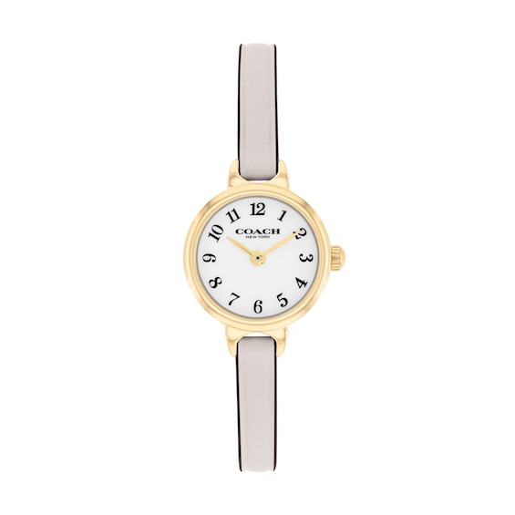 Ladies Coach Iris Gold-Tone IP Stainless Steel Watch with Chalk Dial (Model: 14504655-T)