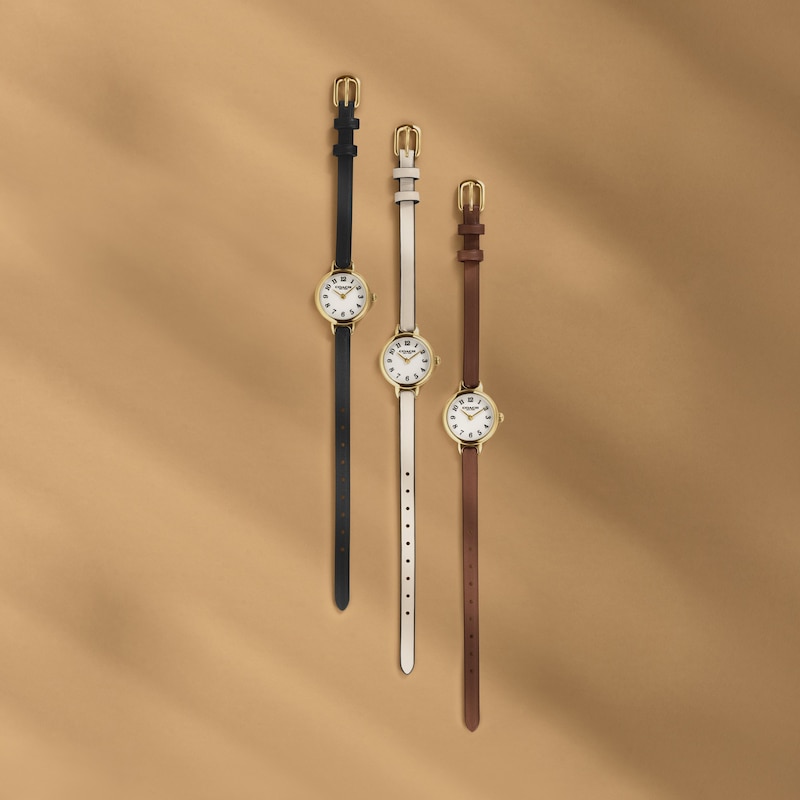 Main Image 5 of Ladies Coach Iris Gold-Tone IP Stainless Steel Watch with Chalk Dial (Model: 14504655-T)