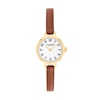 Thumbnail Image 1 of Ladies' Coach Iris Gold-Tone IP Stainless Steel Watch with Brown Leather Strap (Model: 14504656-T)