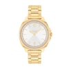 Thumbnail Image 1 of Ladies' Coach Kitt Crystal Bezel Gold-Tone IP Stainless Steel Watch with Silver-Tone Dial (Model: 14504636)