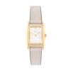 Thumbnail Image 1 of Ladies' Coach Reese Gold-Tone IP Stainless Steel Watch with Silver-White Dial and Chalk Leather Strap (Model: 14504645)
