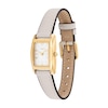 Thumbnail Image 2 of Ladies' Coach Reese Gold-Tone IP Stainless Steel Watch with Silver-White Dial and Chalk Leather Strap (Model: 14504645)