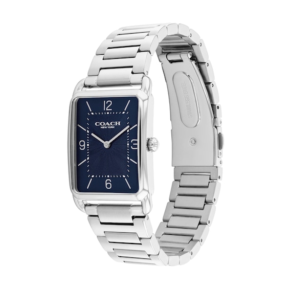 Coach Elliot Stainless Steel Watch with Blue Dial (Model: 14400046-T)
