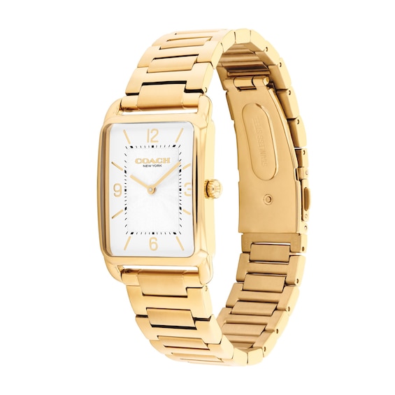 Coach Elliot Gold-Tone IP Stainless Steel Watch with Silver-Tone Dial (14400048-T)