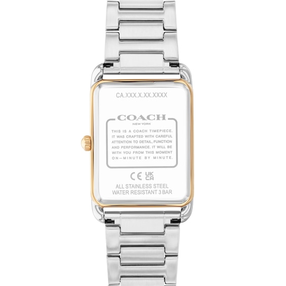 Coach Elliot Two-Tone IP Stainless Steel Watch with Black Dial (Model: 14400050)