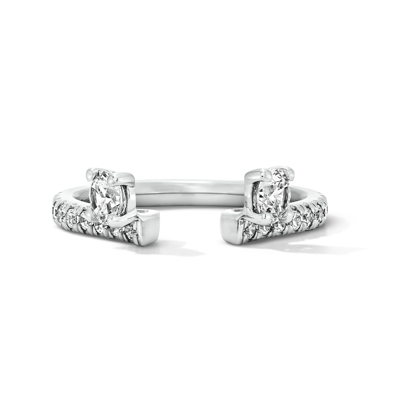 Main Image 1 of 3/4 CT. T.W. Lab-Grown Diamond Enhancer with Pavé Accents in 14K White Gold (F/VS2)