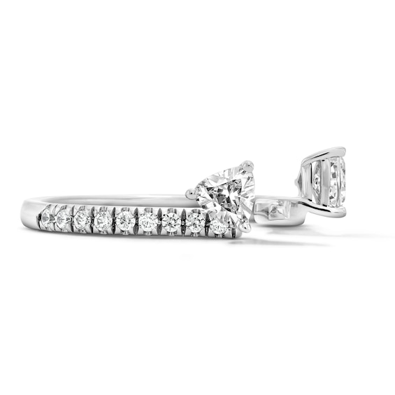 3/4 CT. T.w. Trillion-Cut Lab-Grown Diamond Enhancer in 14K White Gold (F/Vs2)