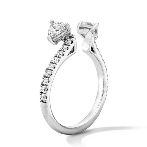 3/4 CT. T.w. Trillion-Cut Lab-Grown Diamond Enhancer in 14K White Gold (F/Vs2)