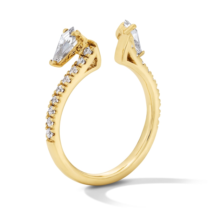 Main Image 5 of 3/4 CT. T.W. Kite-Shaped Lab-Grown Diamond Enhancer in 14K White Gold (F/VS2)