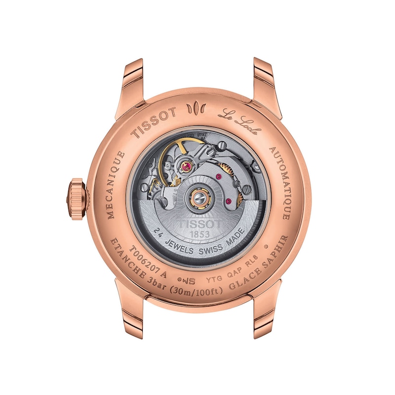 Main Image 2 of Ladies' Tissot Le Locle Rose-Tone PVD Stainless Steel Watch with Green Dial (Model: T0062073309600)