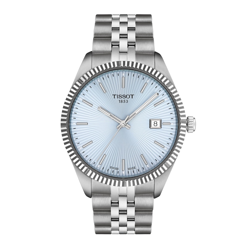 Main Image 1 of Men's Tissot Ballade Stainless Steel Watch with Ice Blue Dial (Model: T1564101135100)