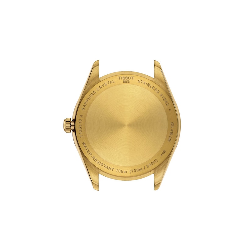 Main Image 2 of Men's Tissot Ballade Gold-Tone PVD Stainless Steel Watch with Black Dial (Model: T1564103305100)